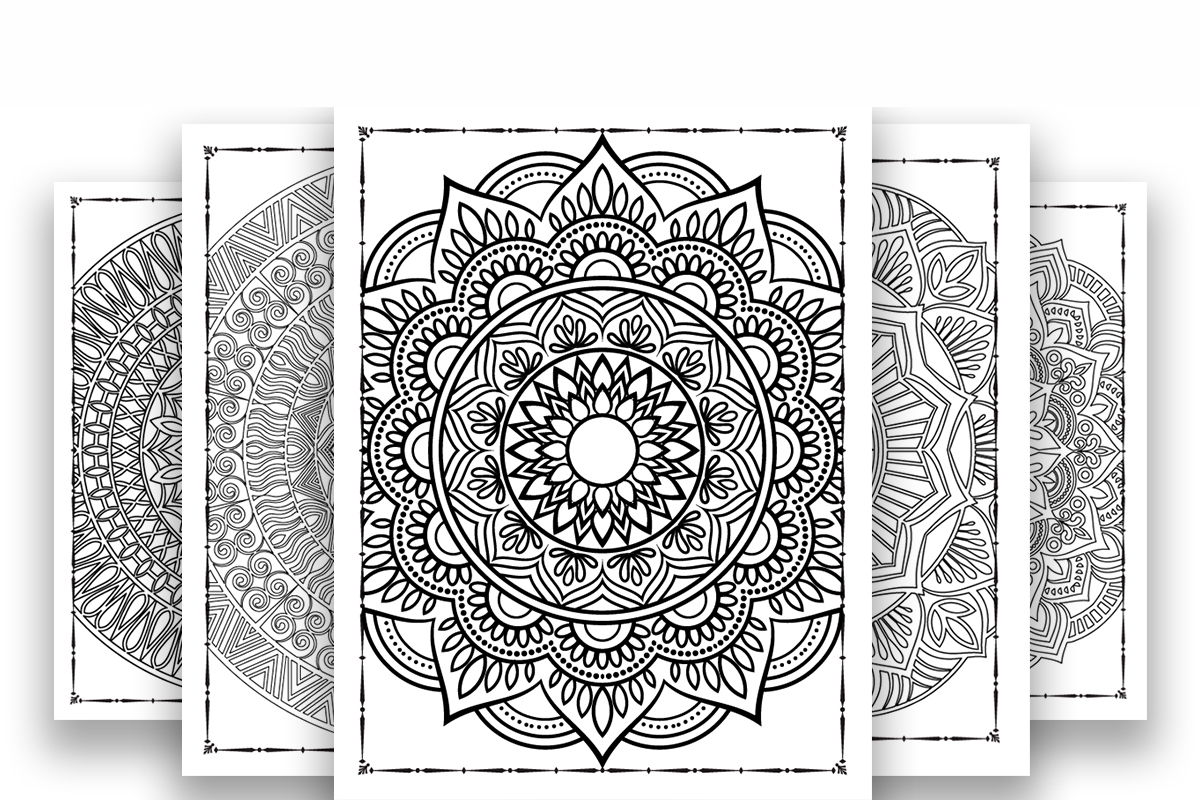 165 Mandala Coloring Page Bundle for KDP set of illustrations.