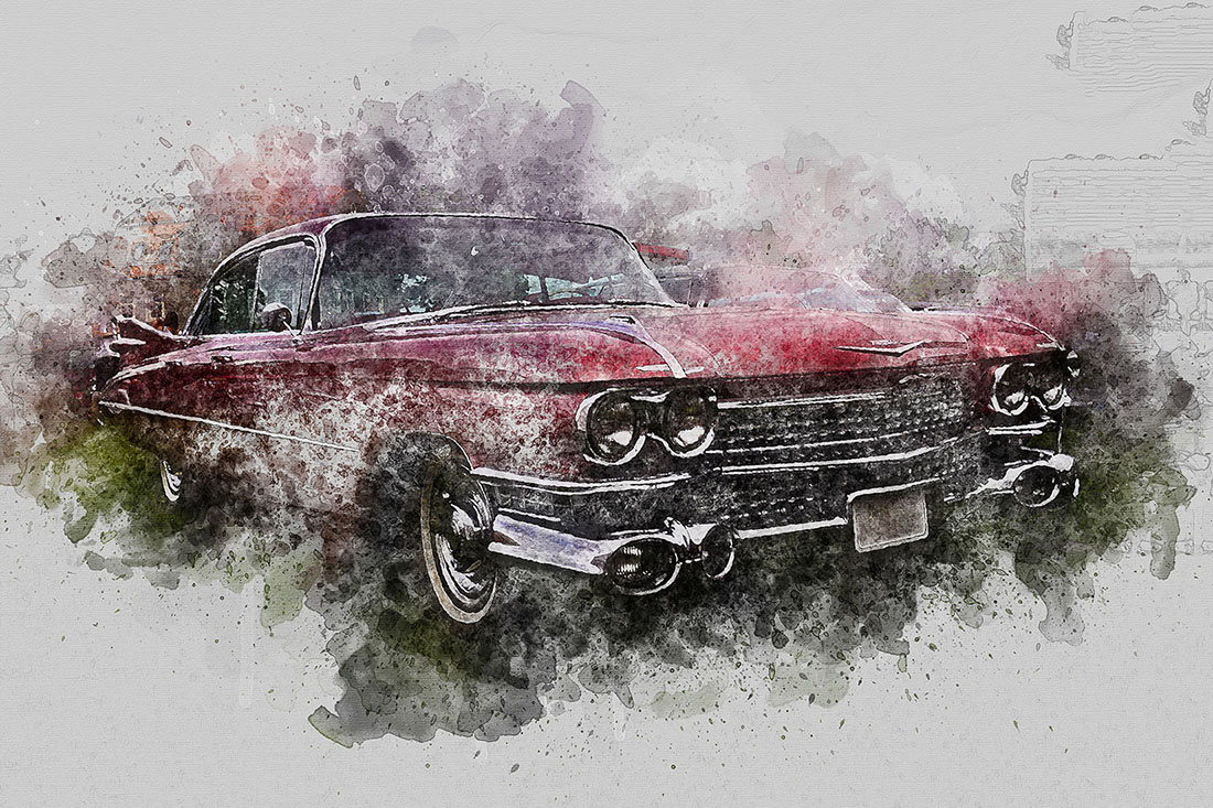 Bundle of 12 Vintage Classic Cars HQ Graphics with Grunge Style for mugs design.