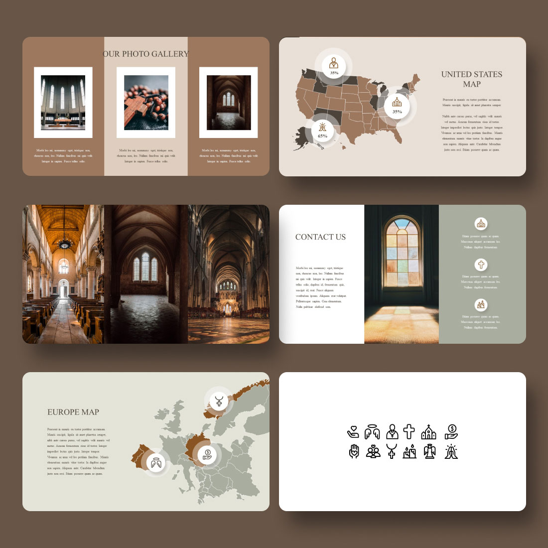 Religious Church Powerpoint Template preview image.