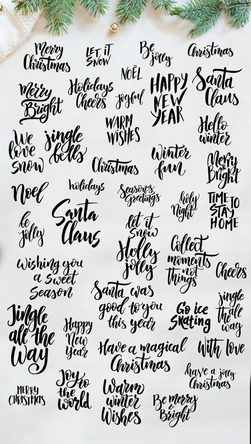 Christmas Lettering Kit-Overlays โ MasterBundles