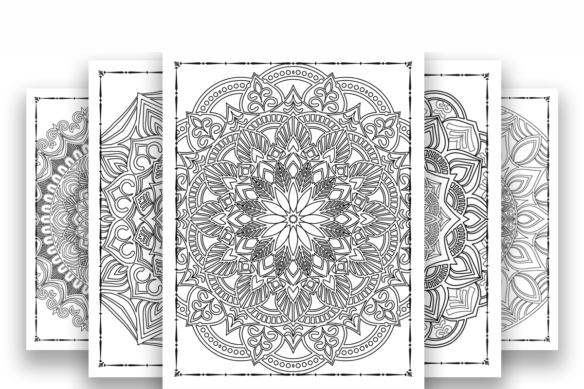 165 Mandala Coloring Page Bundle for KDP for calming.