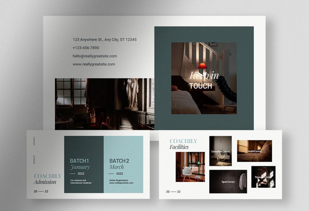 Coachily - Minimalist University Profile PowerPoint – MasterBundles