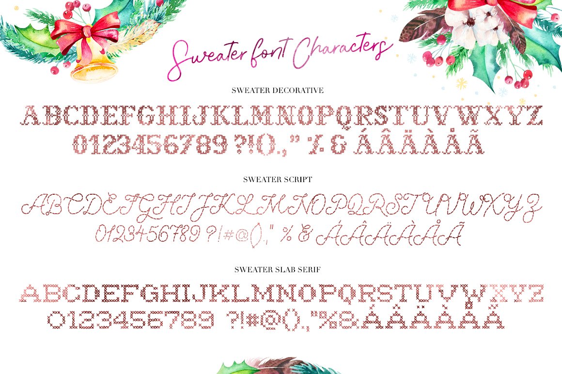 General view of this Christmas font.