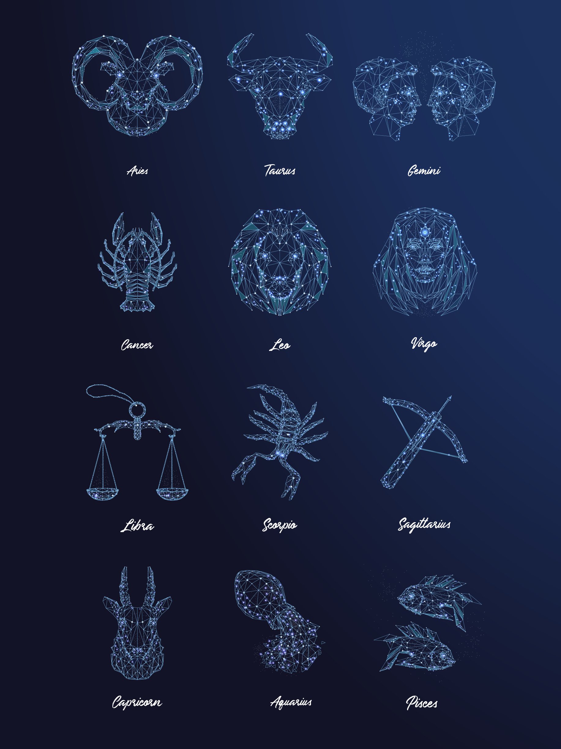 Various of the creative and delicate of zodiacs.