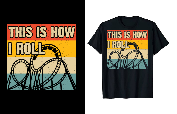 Retro T-shirt Theme Park Design Bundle preview image.