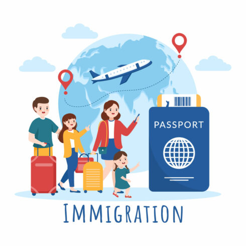 Immigration Flat Illustration cover image.