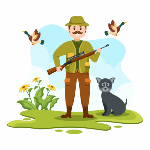 Wild Animals Hunting Illustration cover image.