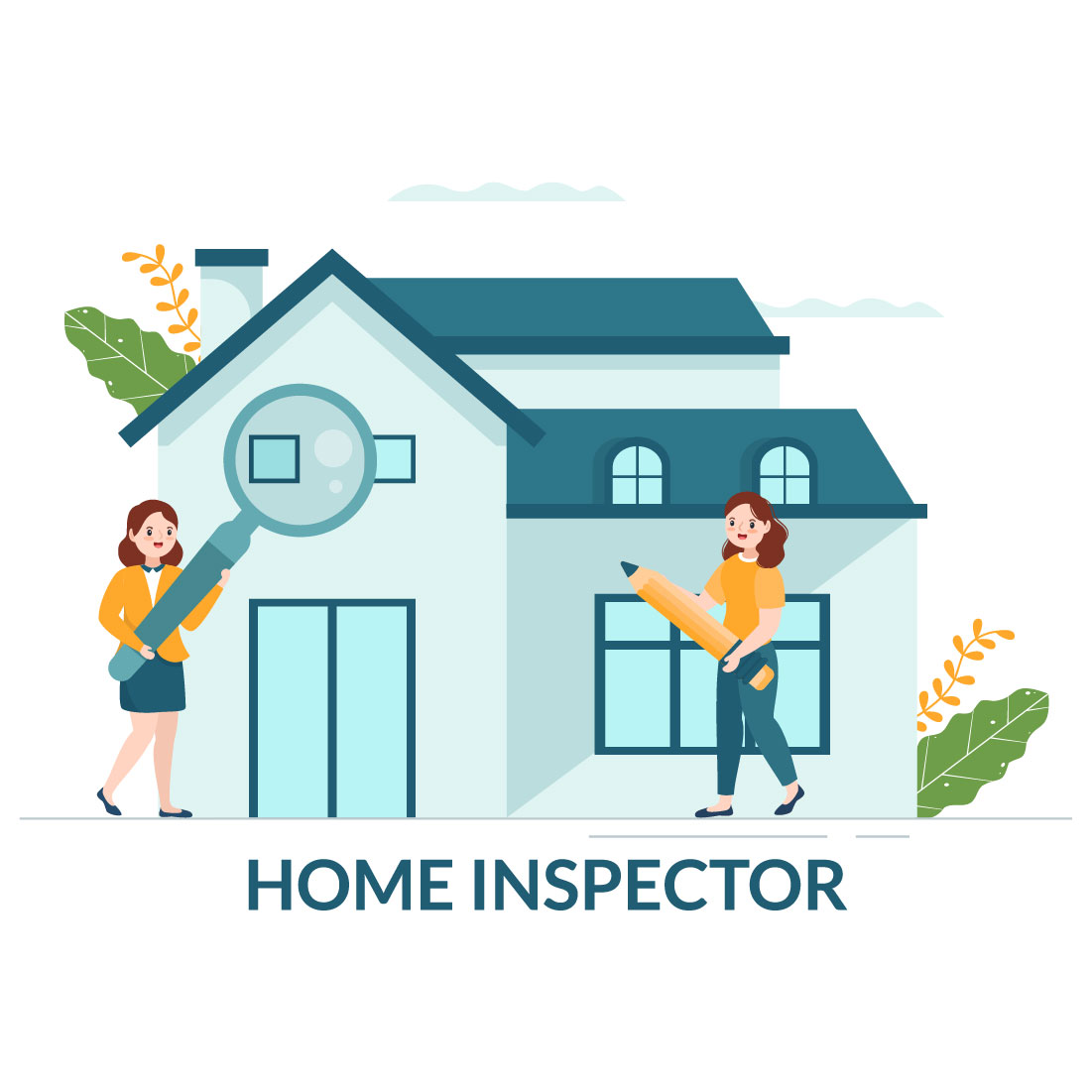 Home Inspector Cartoon Illustration cover image.