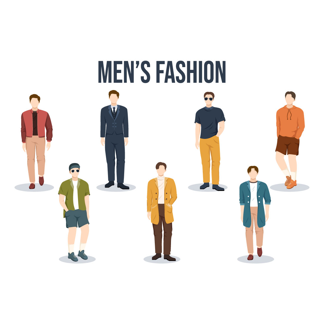 Gorgeous image with men in fashionable clothes.