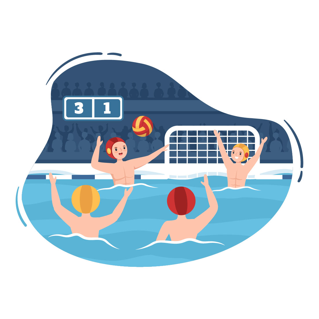 Water Polo Sport Player Illustration cover image.