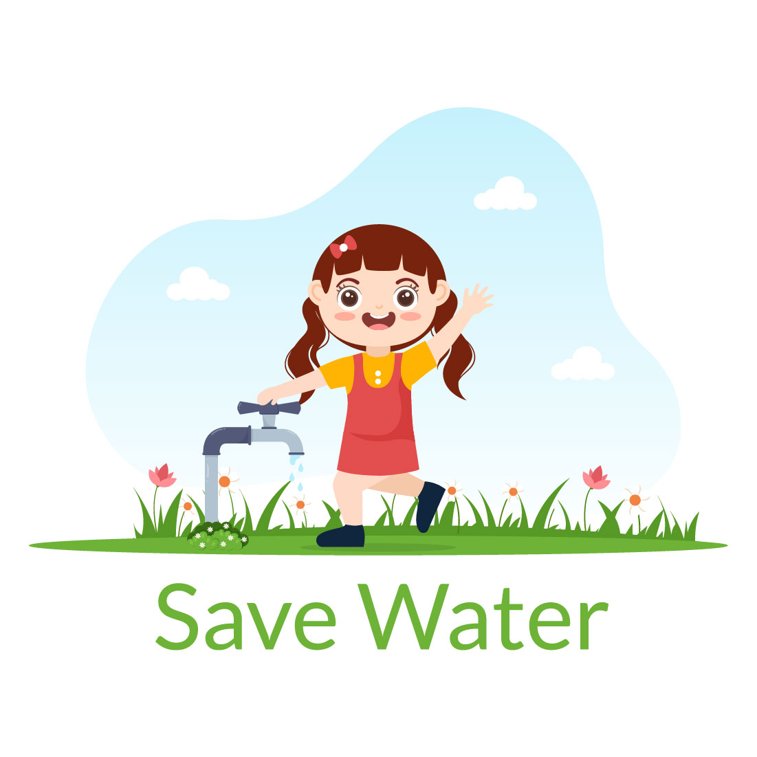 12 Water Saving Illustration cover image.