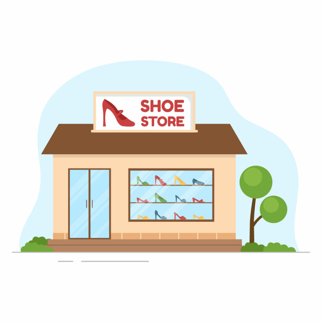 8 Shoe Store Flat Illustration - MasterBundles