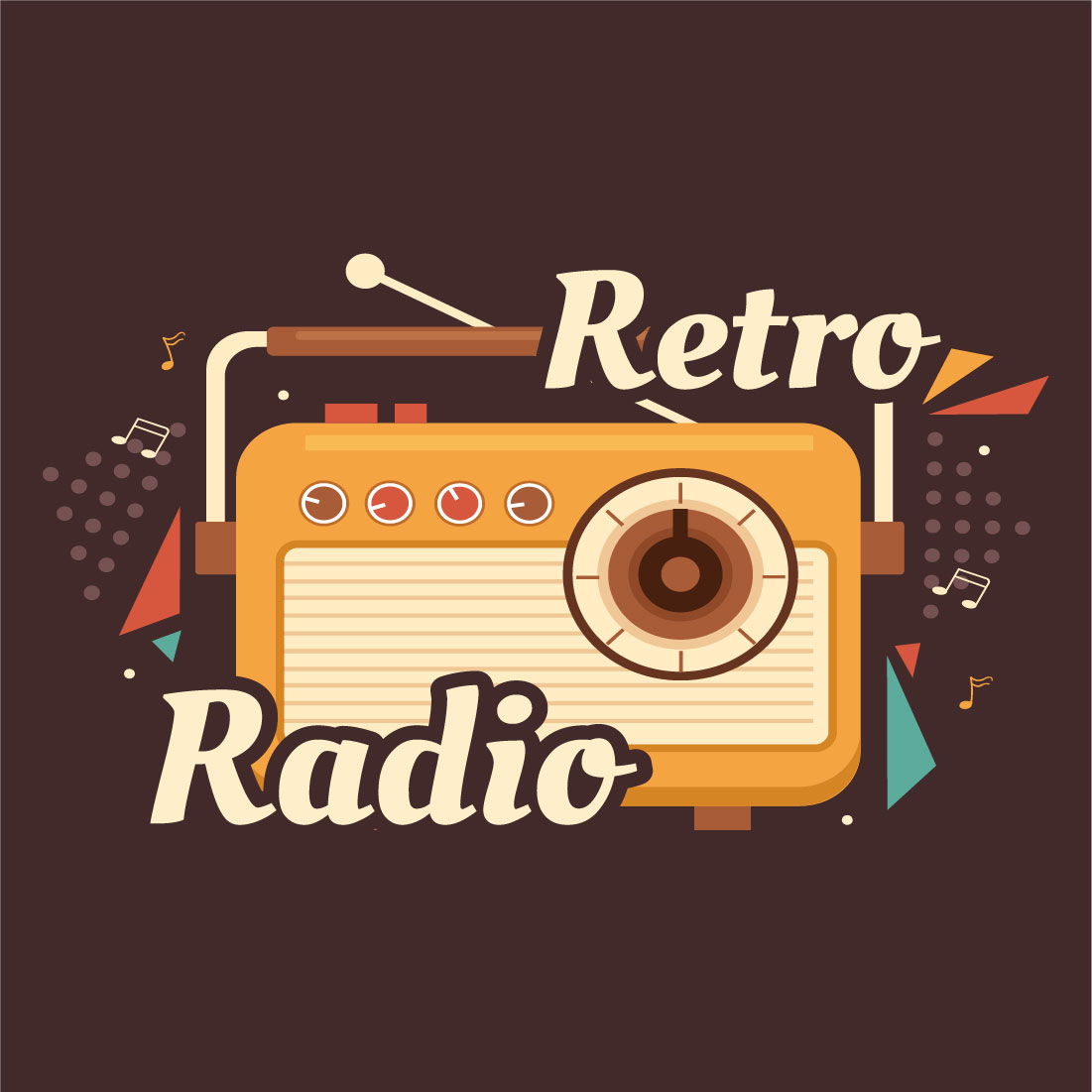 Retro Radio Player Style Illustration cover image.