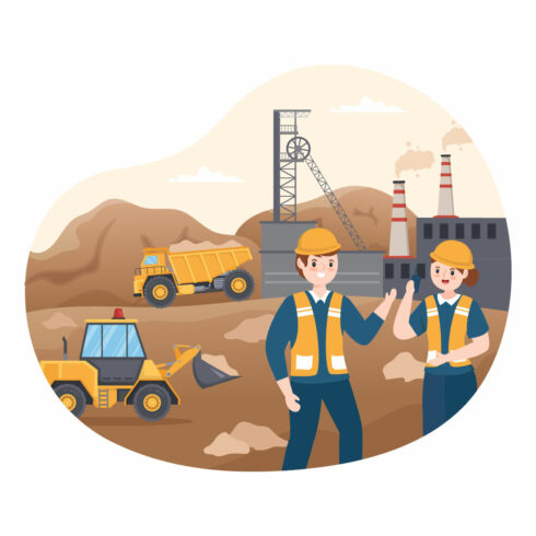 10 Mining Coal Mine Company Illustration - MasterBundles