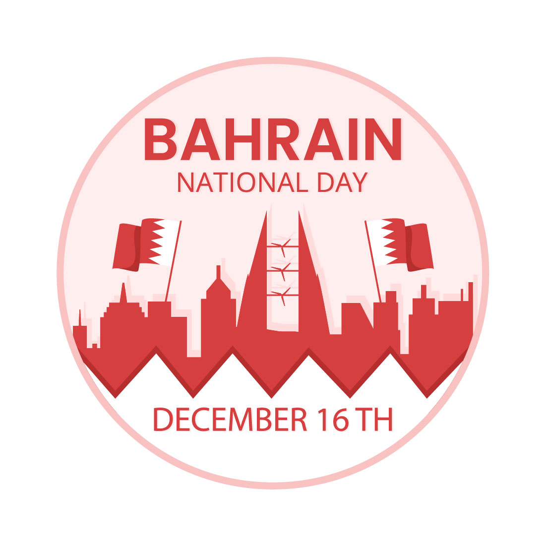 14 Bahrain National Day Illustration preview image.