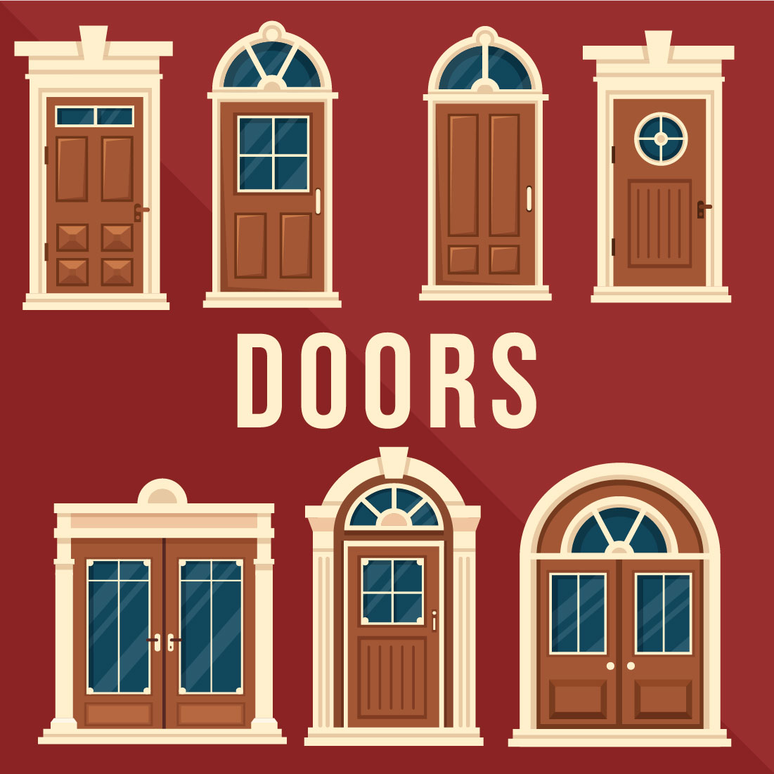 Doors and Windows Design Illustration cover image.
