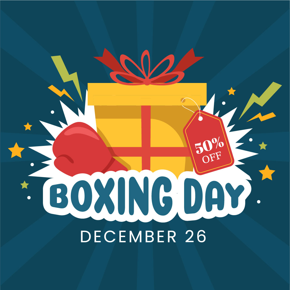 16 Boxing Day Sale Illustration preview image.