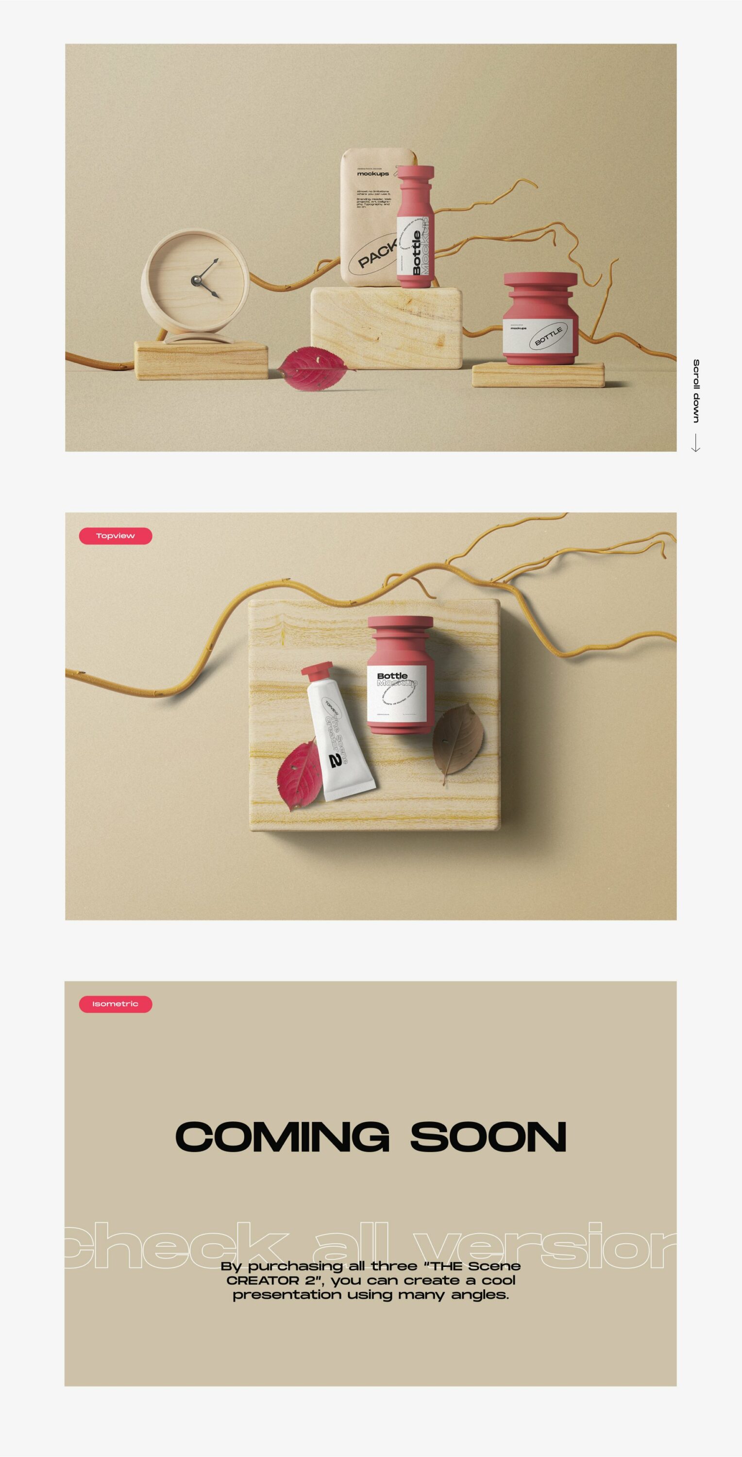 Olive template with branding products.