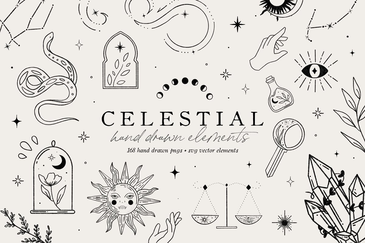 Cover image of Celestial Magic Logo & Branding Art.