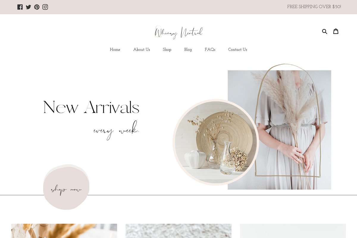 Cover image of Neutral Shopify Theme | Whimsy.