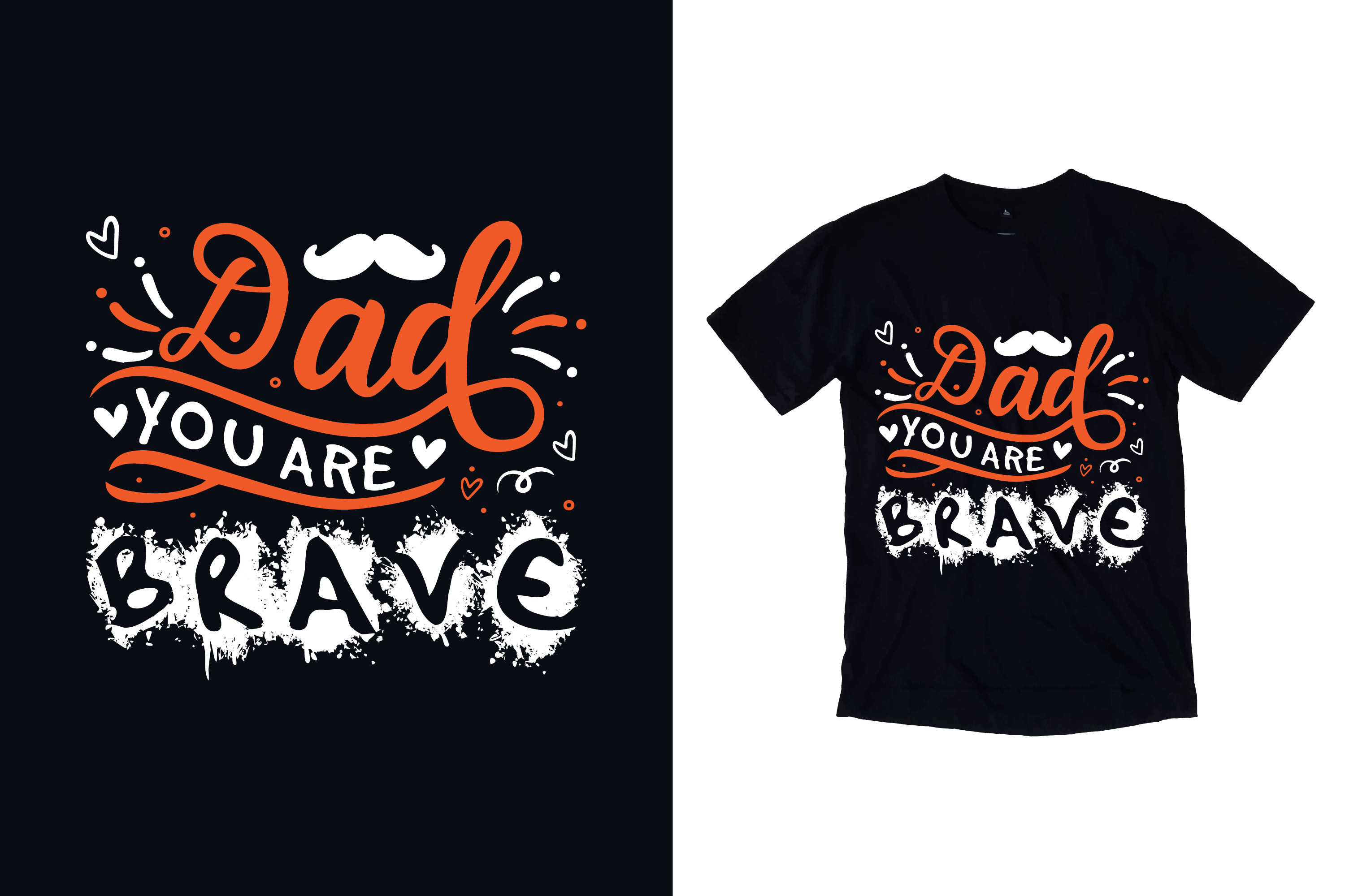 Image of a black t-shirt with an irresistible print on the theme of fatherhood.