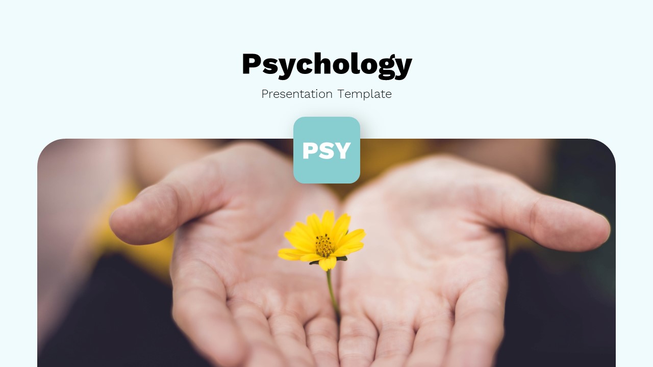 An example of a presentation slide titled "Psychology" on a mint background.