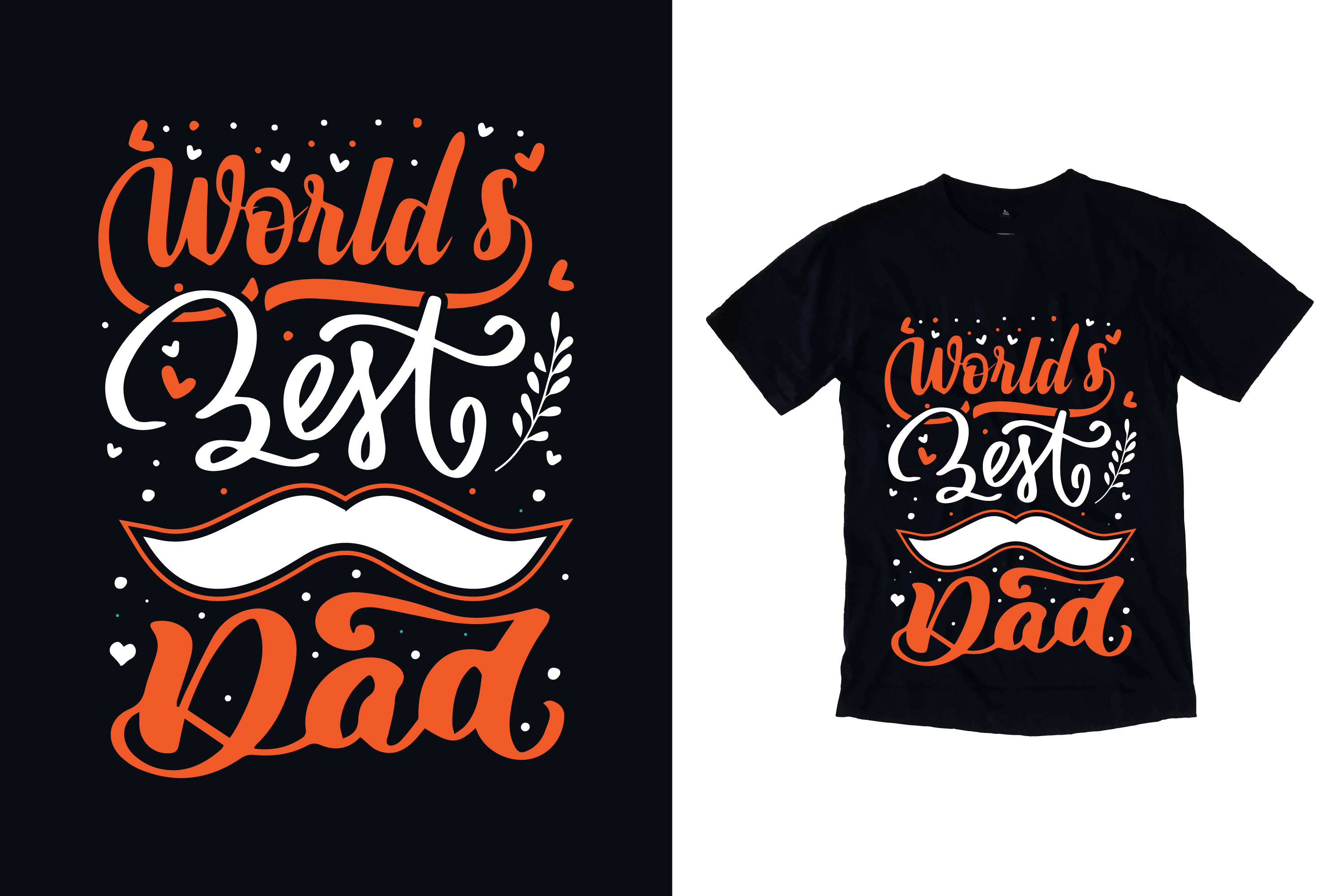 Image of a black t-shirt with a unique print on the theme of paternity.