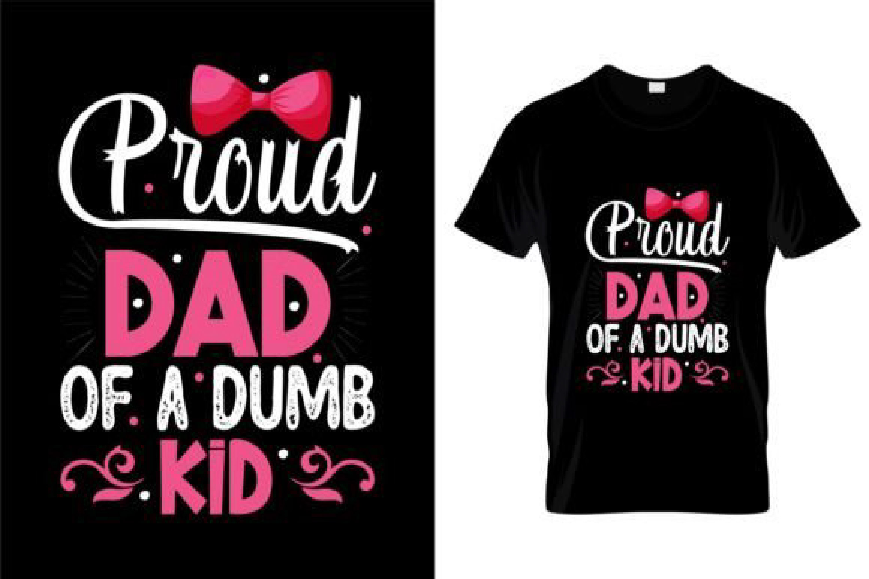 Image of a black t-shirt with an irresistible print on the theme of fatherhood.