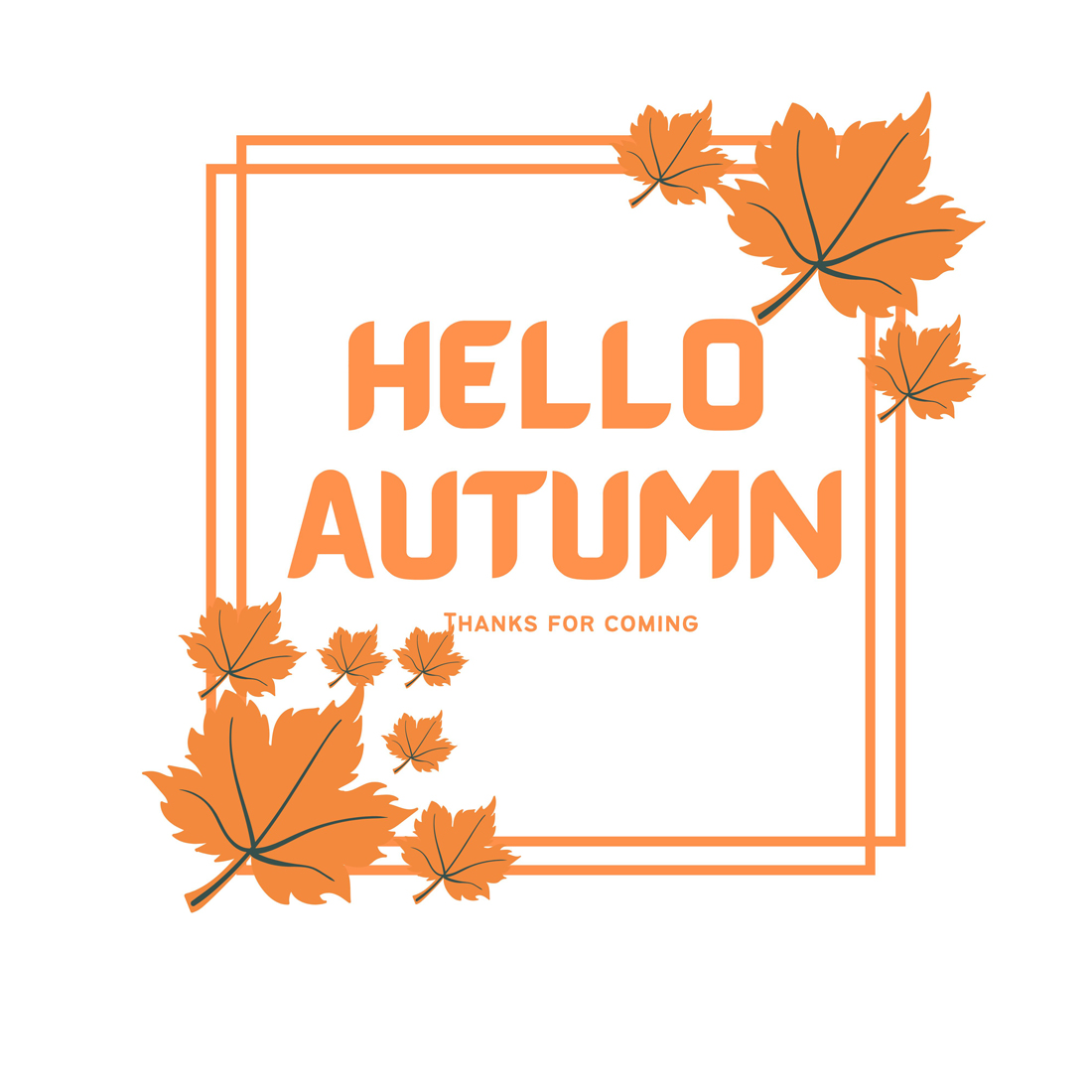 Hello Autumn Thanksgiving Flyer or Poster preview image.
