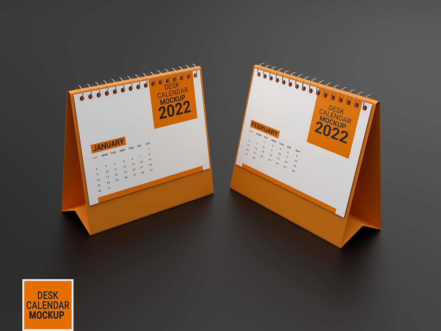 9 Desk Calendar PSD Mockup facebook image.