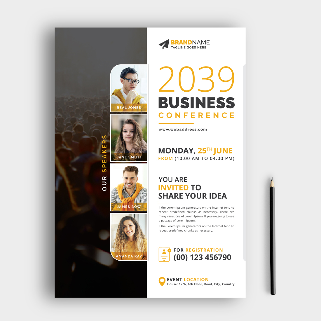 Conference Flyer Template cover image.