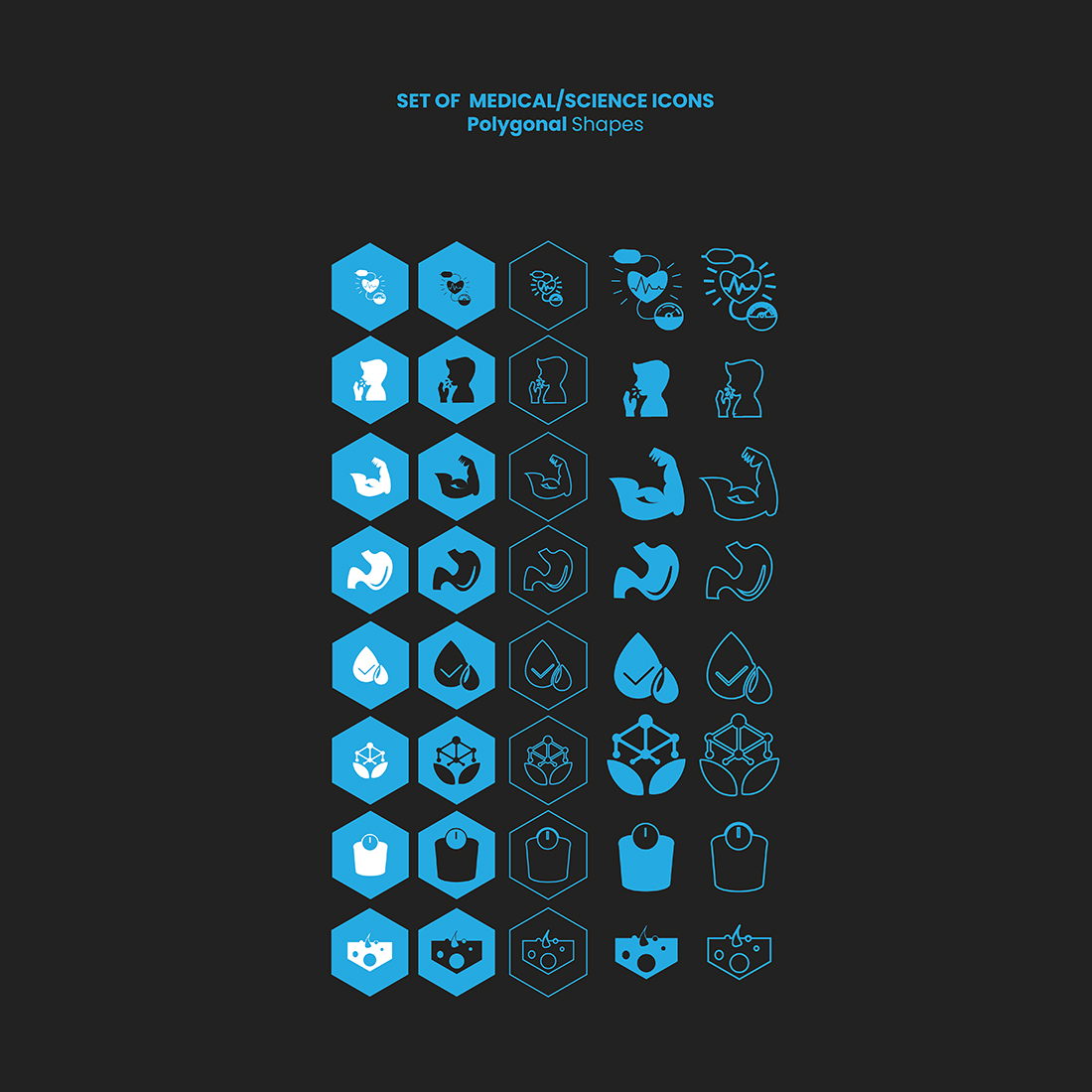 35 Science and Health Icons Bundle facebook image.