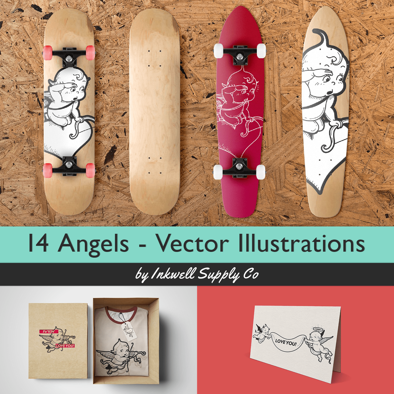 14 Angels - Vector Illustrations cover.