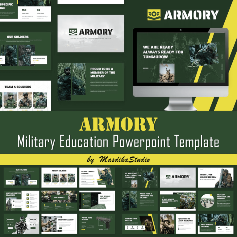 Armory - Military Education PowerPoint Template – MasterBundles