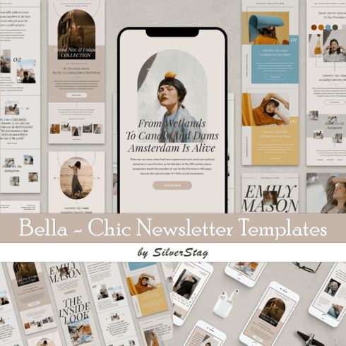 Bundle image of gorgeous newsletter template.