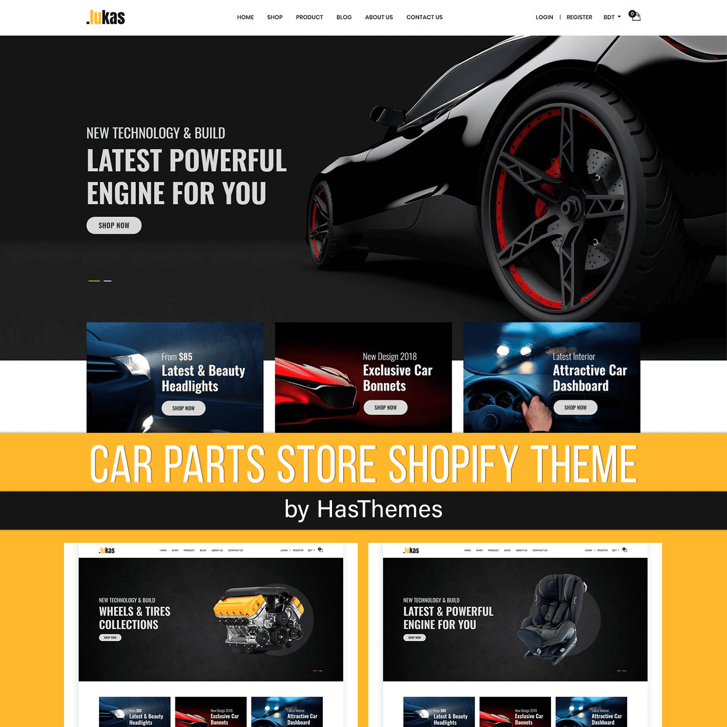 Car Parts Store Shopify Theme - main image preview.