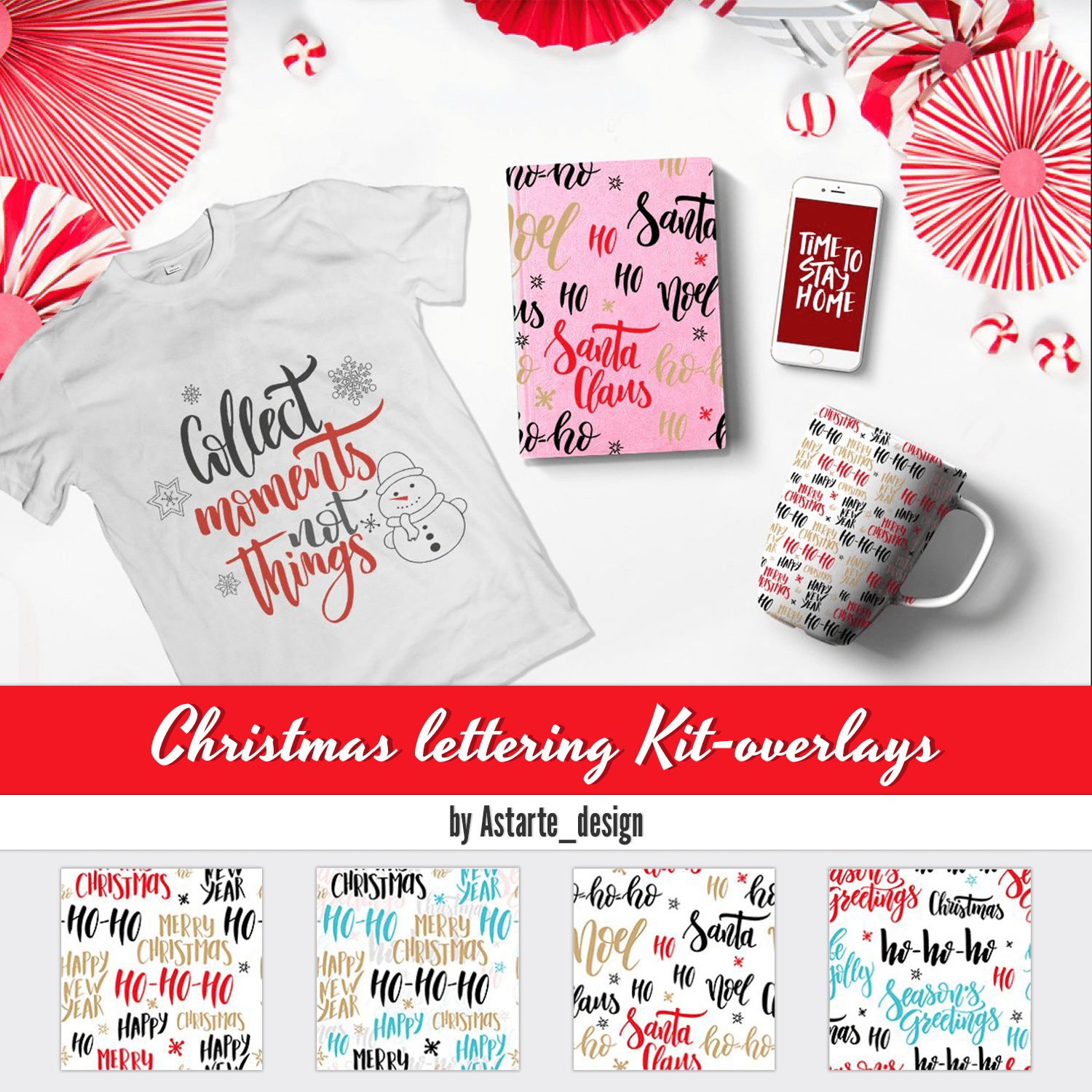 Christmas lettering Kit-overlays cover.