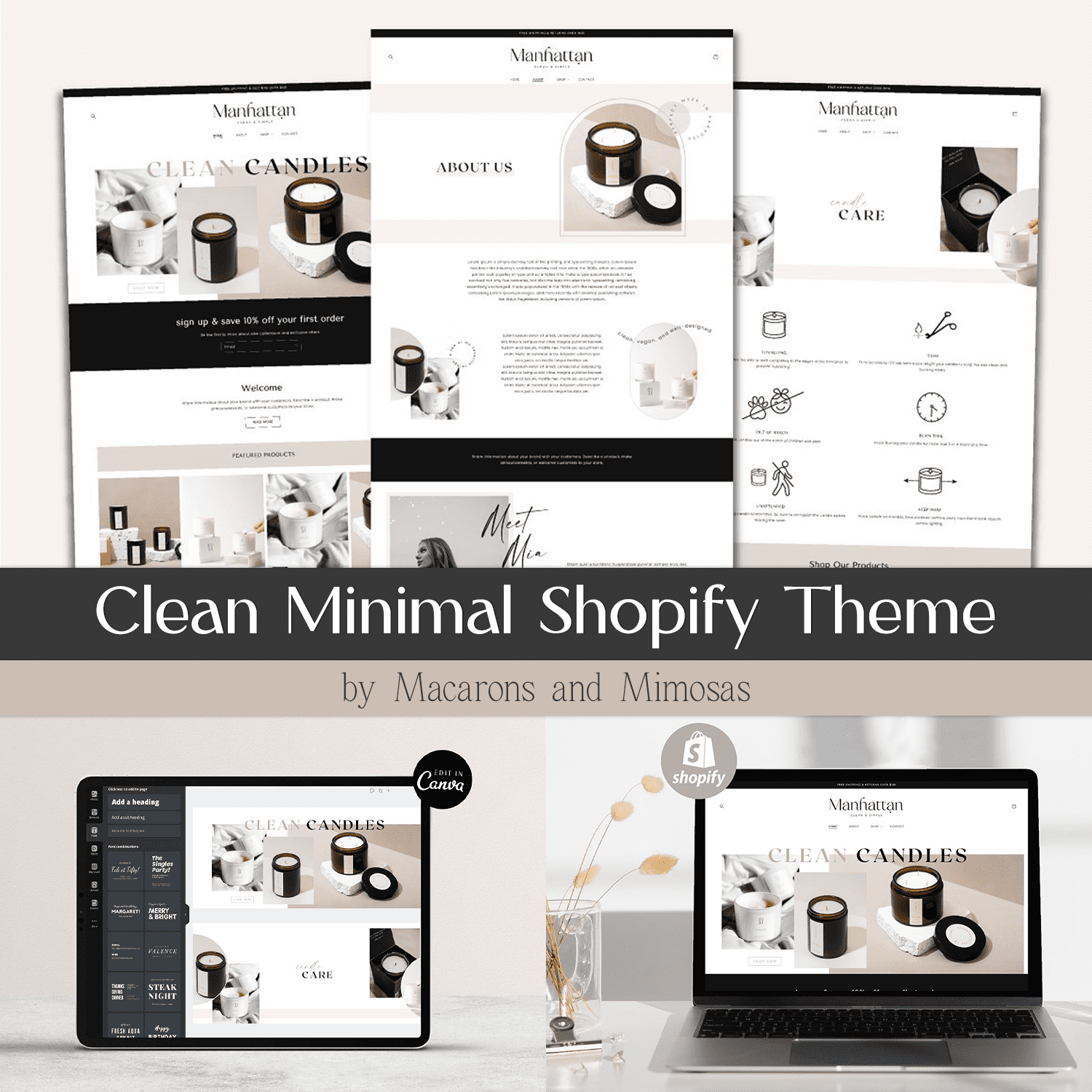 Clean Minimal Shopify Theme cover.
