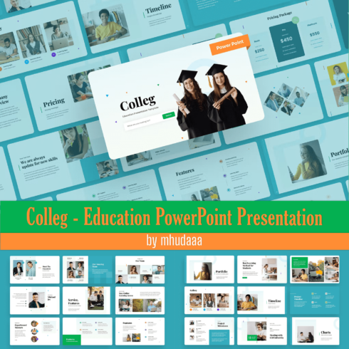 Colleg – Education PowerPoint Presentation Template - main image preview.