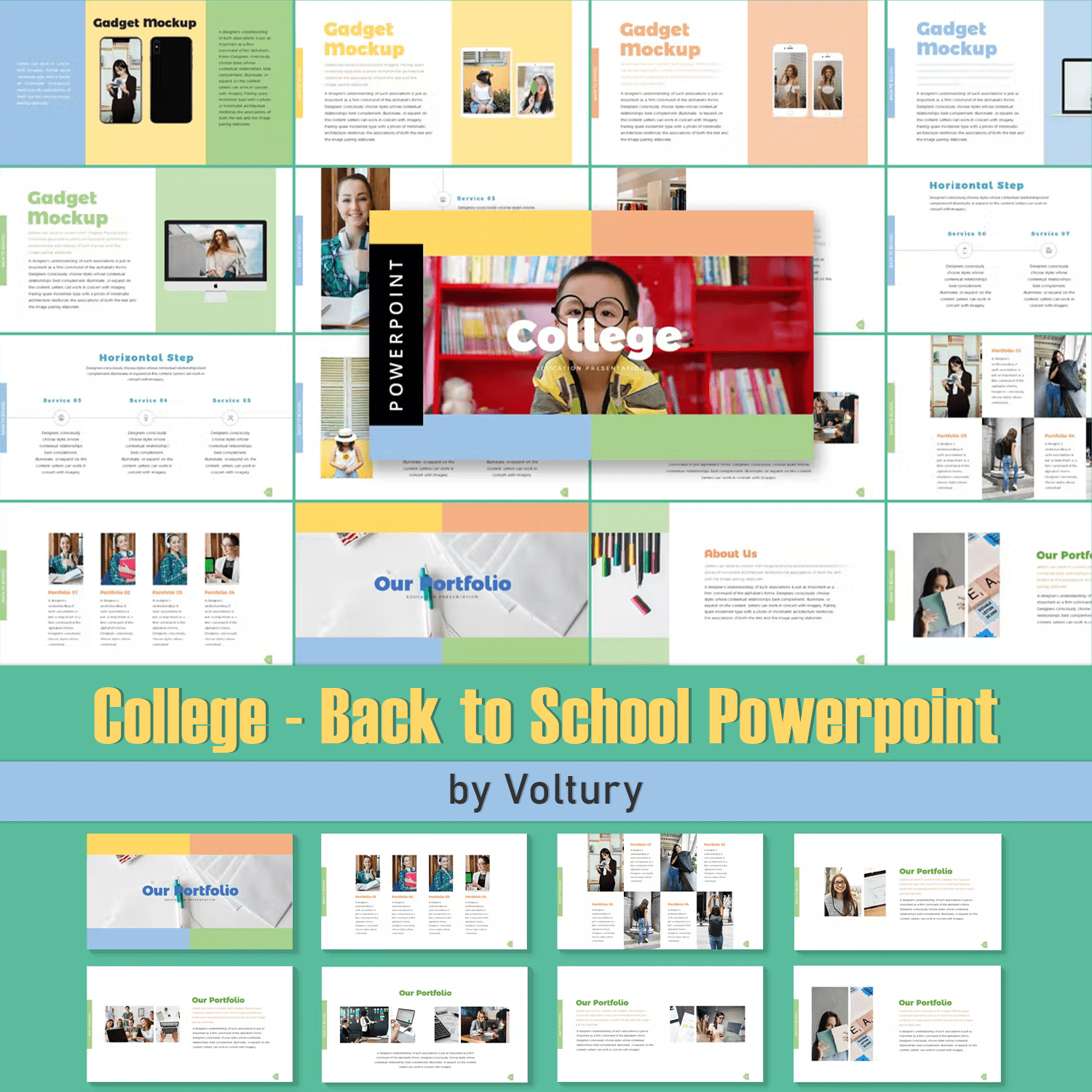 College Back to School Powerpoint - main image preview.