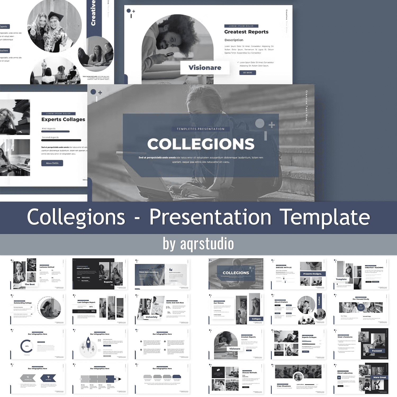 Collegions Presentation Template - main image preview.