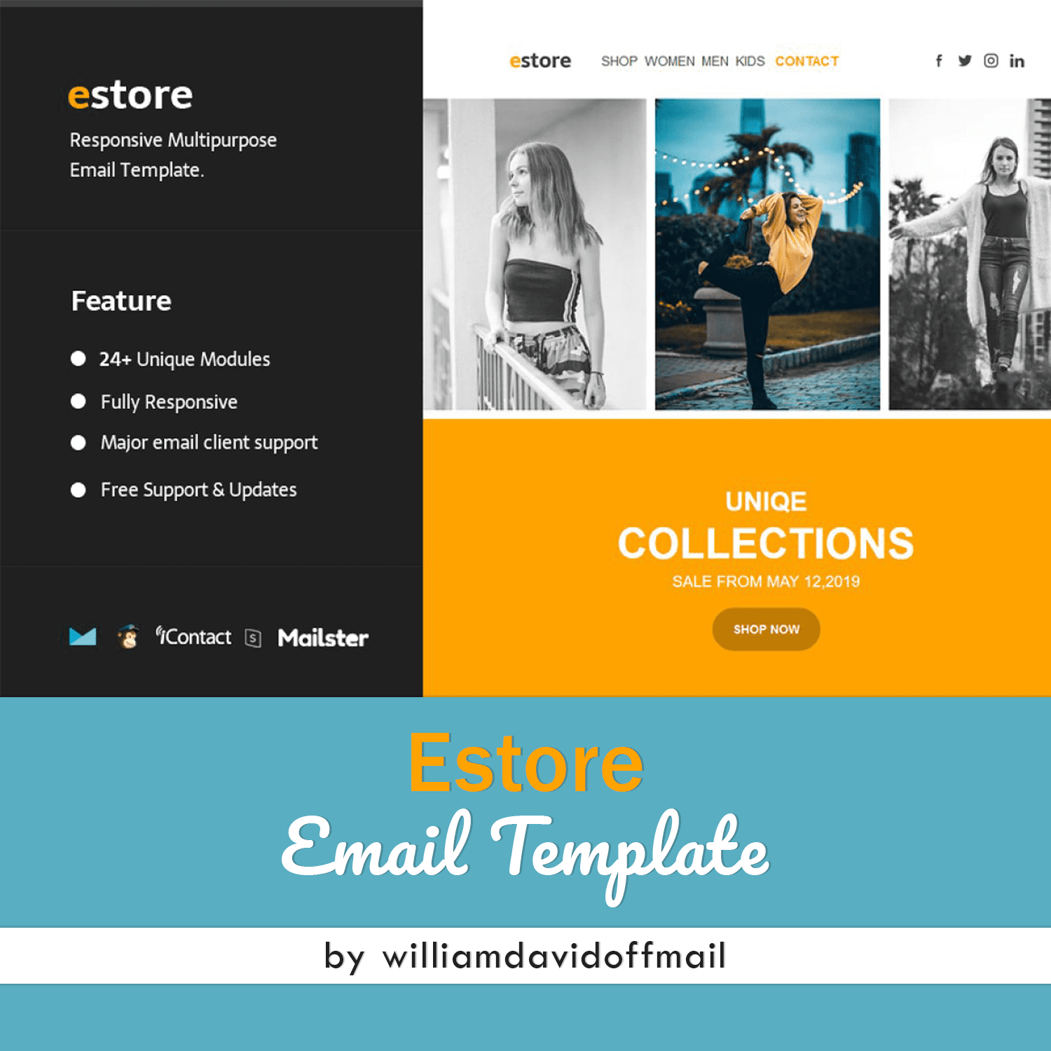 Image of elegant email design template.