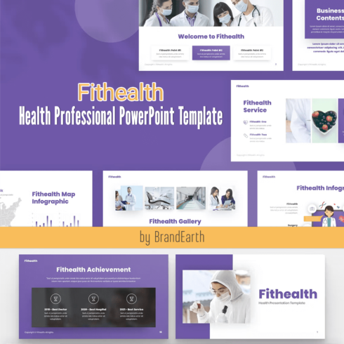 Fithealth Health Professional PowerPoint Template.