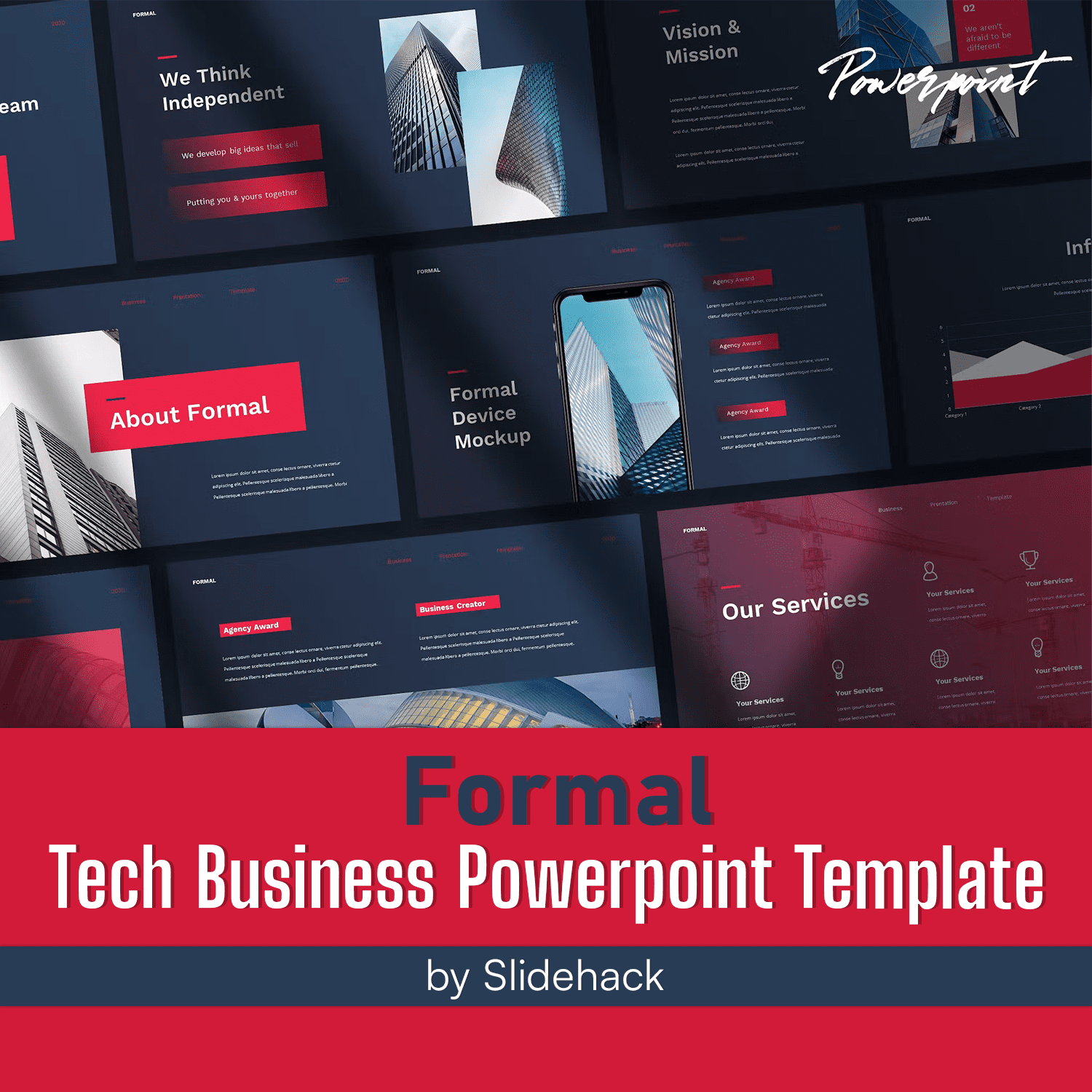 Formal - Tech Business PowerPoint Template.