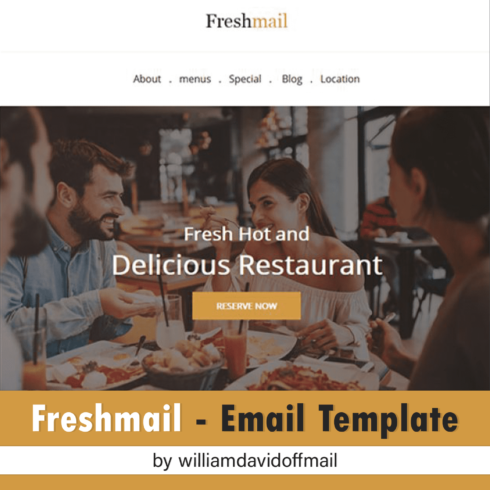 Picture of an adorable restaurant business email design template.