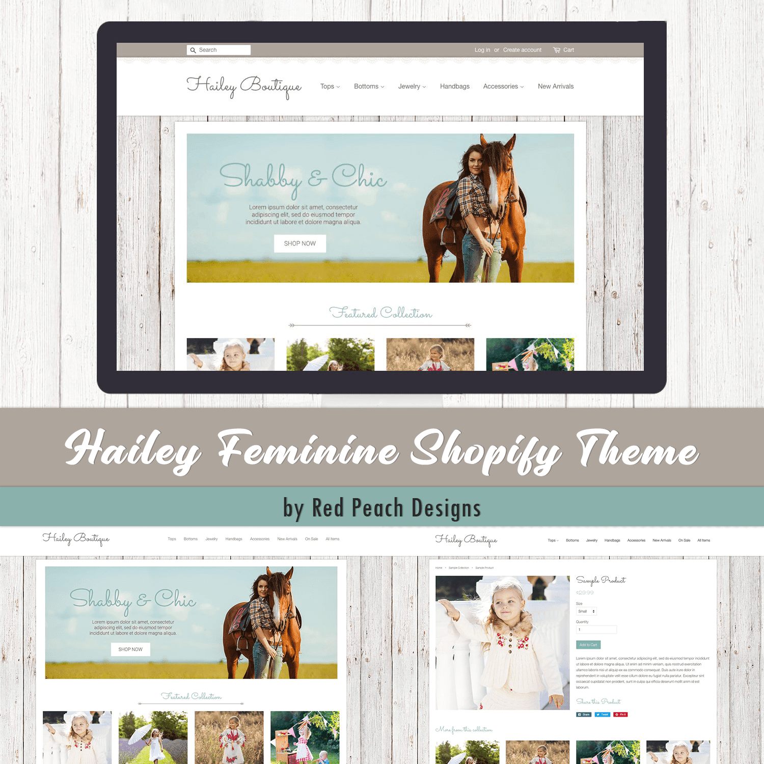 Hailey Feminine Shopify Theme - main image preview.