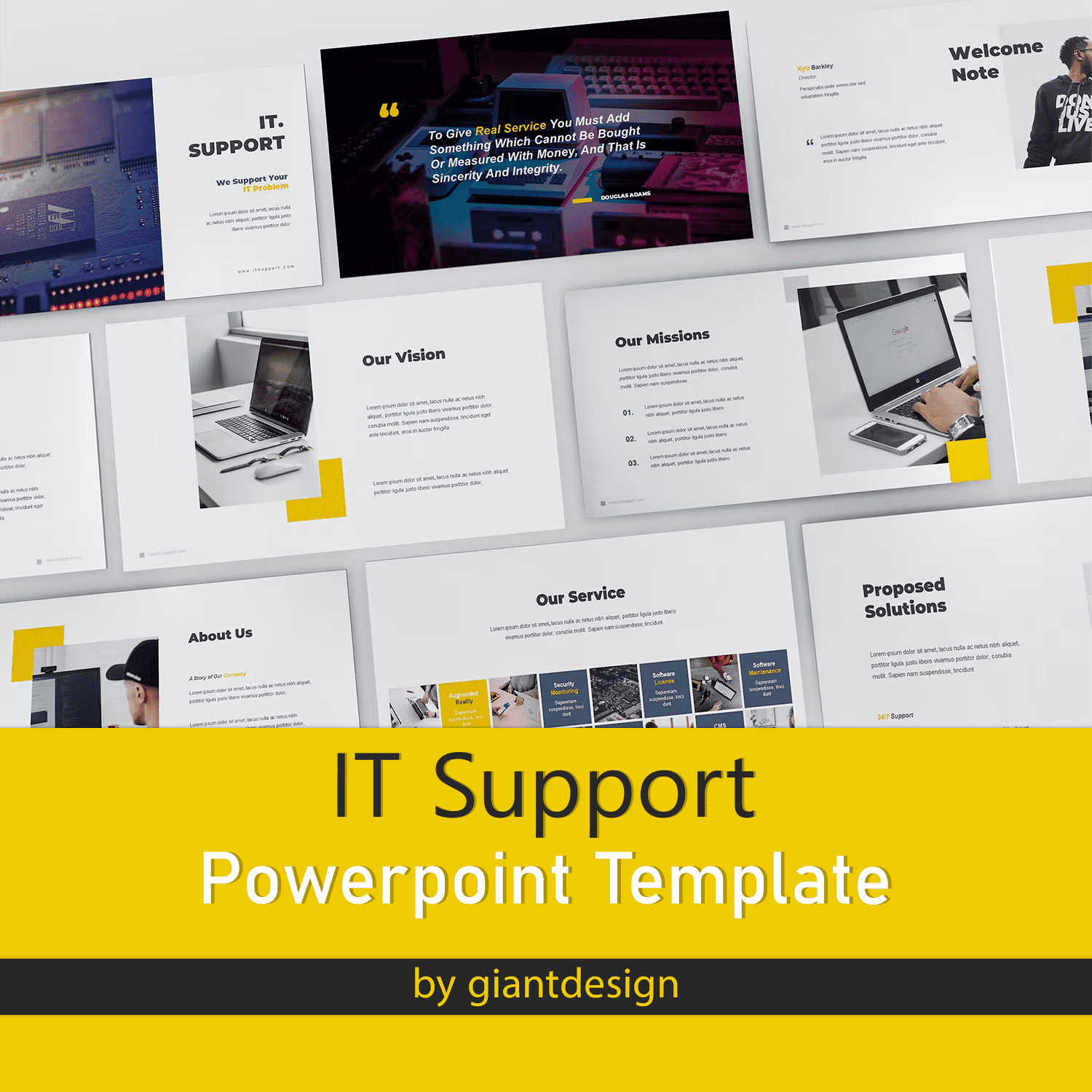IT Support Powerpoint Template.
