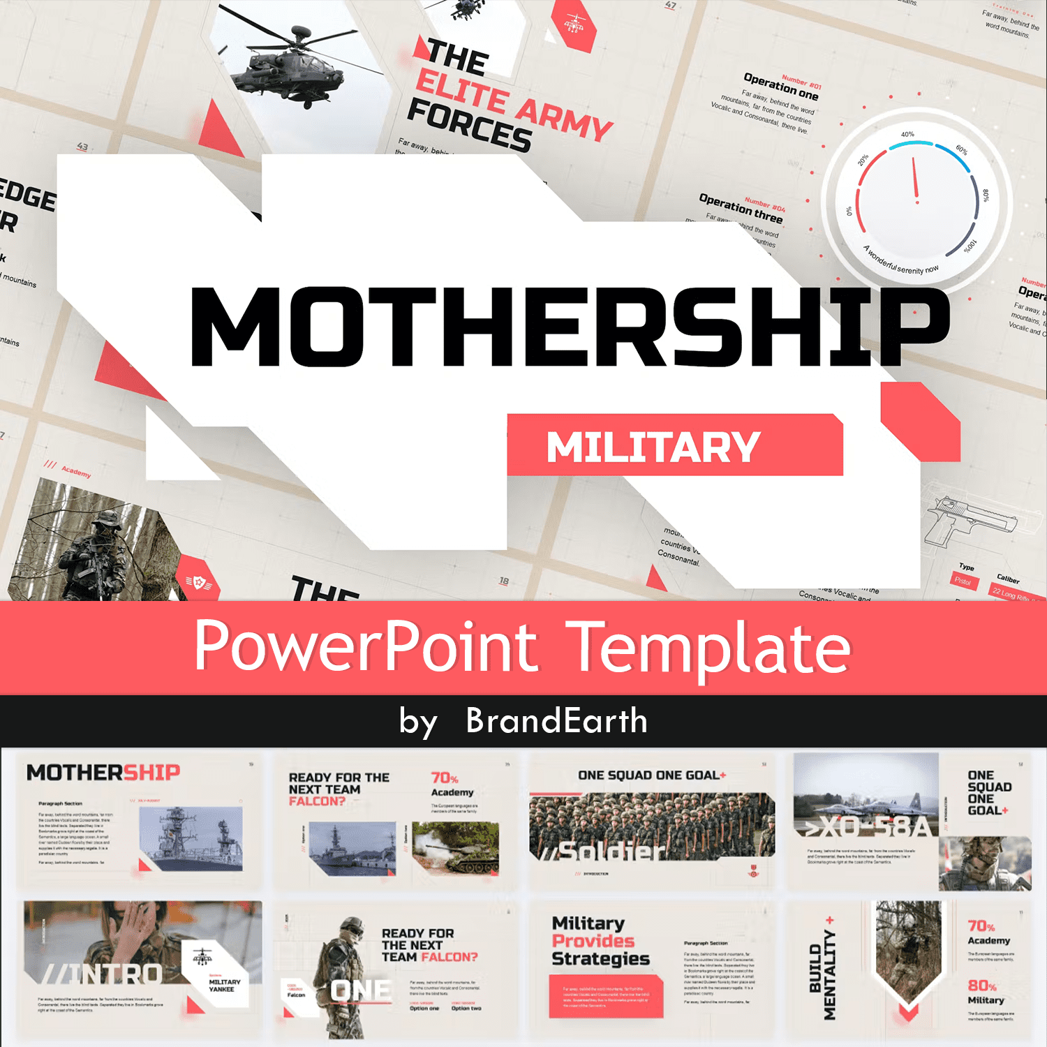 Mothership Military PowerPoint Template.