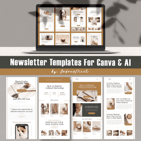 Pack of images of wonderful email design templates.