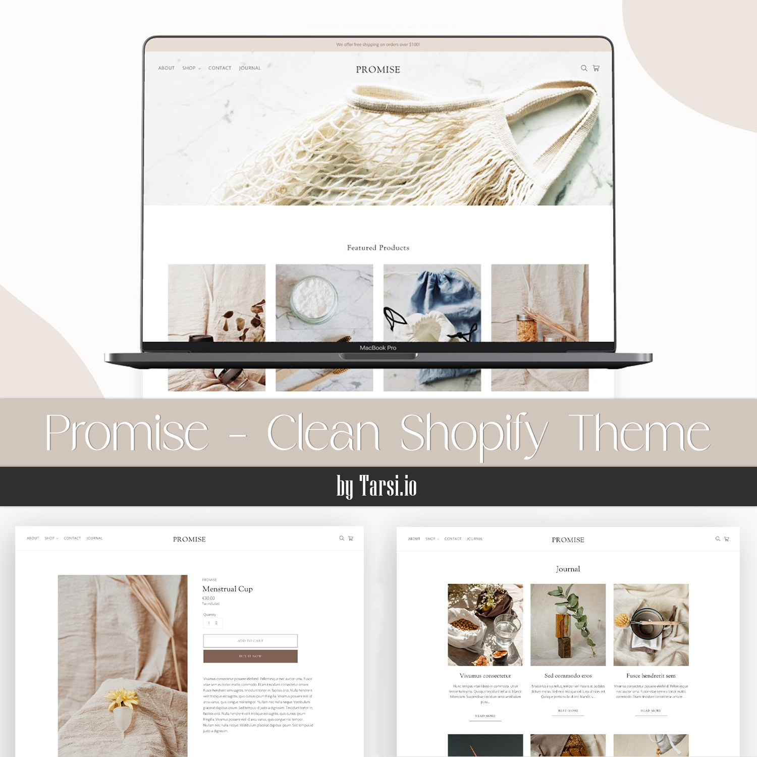 Image collection of colorful shopify theme pages.